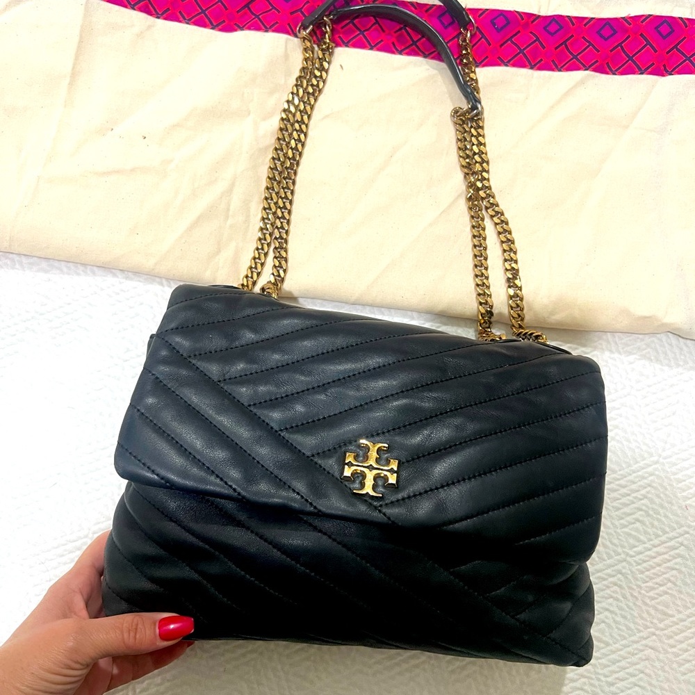 Used large chevron Tory Burch